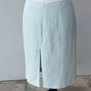 Emporio Armani Light Blue Aqua Skirt Size 42 US 6 Small/Medium Flowy with Slit